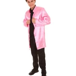 HPO Adult Men's Chinese Traditional Martial Arts King Fu Uniform Costume | Pink Cosplay Costume