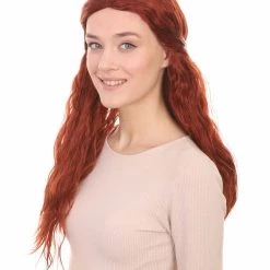 HPO Women's Comic Half-wavy Wig | Auburn Wigs | Premium Breathable Capless Cap