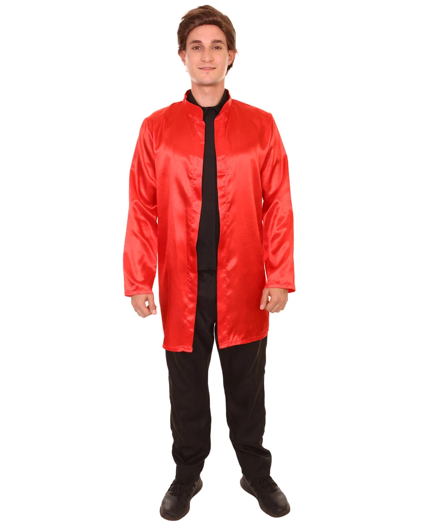 HPO Adult Men's Chinese Traditional Martial Arts Kung Fu Uniform Costume | Red Cosplay Costume 1 HPO Adult Men's Chinese Traditional Martial Arts Kung Fu Uniform Costume | Red Cosplay Costume