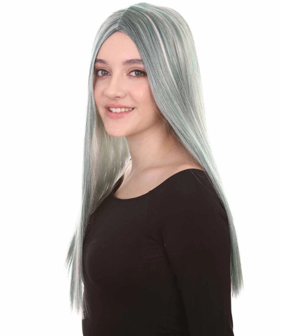 HPO After Death Zombie Womens Wig |Grey Horror Cosplay Halloween Wig | Premium Breathable Capless Cap Women's 2 HPO After Death Zombie Womens Wig |Grey Horror Cosplay Halloween Wig | Premium Breathable Capless Cap Women's