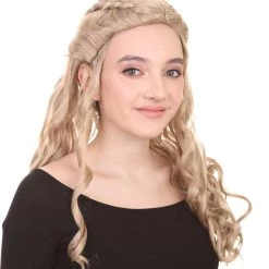 HPO Womens Queen Wig | Blonde Cosplay Wig | Premium Breathable Capless Cap Women's 14 HPO Womens Queen Wig | Blonde Cosplay Wig | Premium Breathable Capless Cap Women's