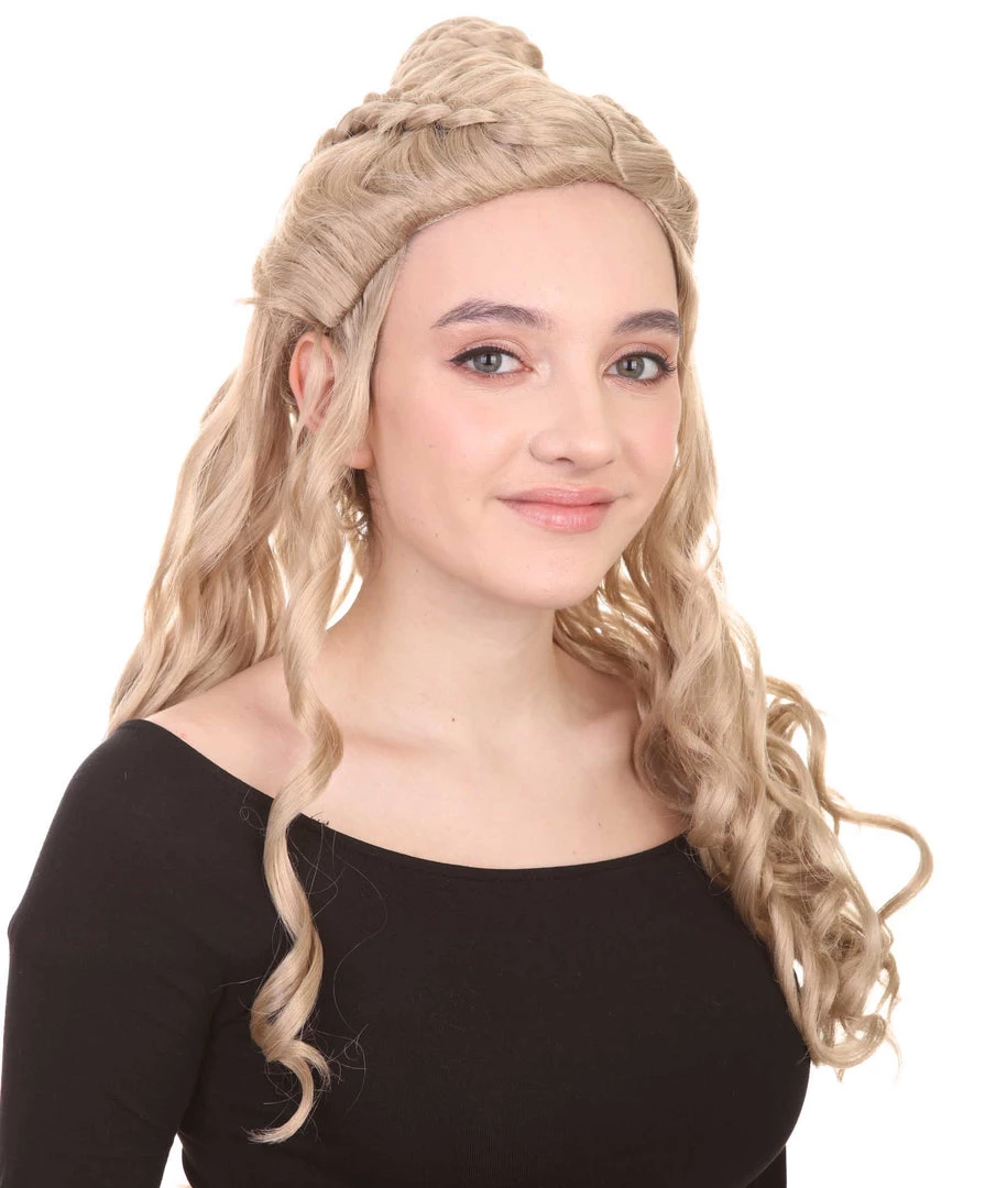 HPO Womens Queen Wig | Blonde Cosplay Wig | Premium Breathable Capless Cap Women's 6 HPO Womens Queen Wig | Blonde Cosplay Wig | Premium Breathable Capless Cap Women's