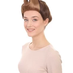 HPO Womens TV Adult Wig | Brown TV/Movie Wigs | Premium Breathable Capless Cap Women's