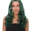 HPO Zombie Womens Wig | Green Sexy Cosplay Party Halloween Wig | Premium Breathable Capless Cap