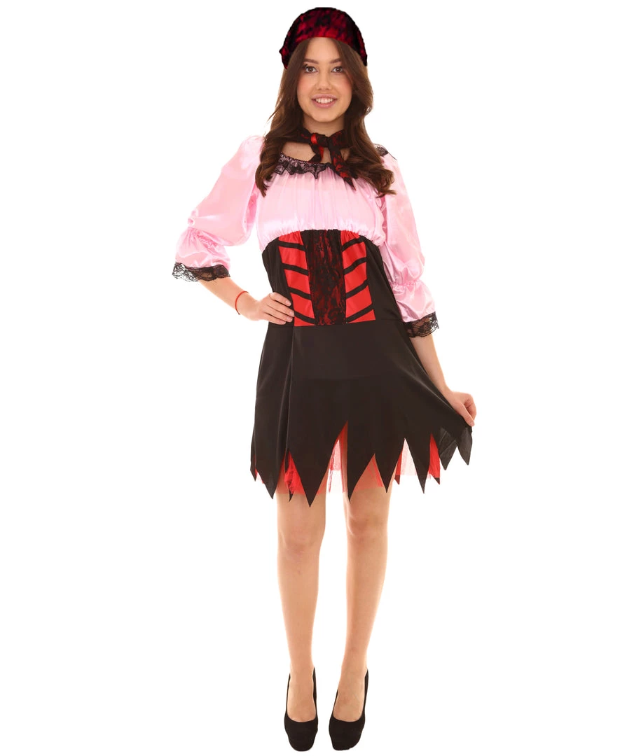 HPO Adult Women's Sexy Pirate Costume | Lt Pink Cosplay Costume 2 HPO Adult Women's Sexy Pirate Costume | Lt Pink Cosplay Costume