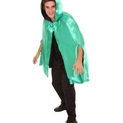 HPO Adult Men's Reversible Hooded Short Cape Costume | Multiple Color Options Halloween Costume