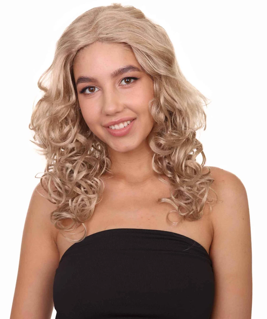 HPO Blonde Bombshell Womens Wig | Fashion Glamour Cosplay Halloween Wig | Premium Breathable Capless Cap Men's 1 HPO Blonde Bombshell Womens Wig | Fashion Glamour Cosplay Halloween Wig | Premium Breathable Capless Cap Men's