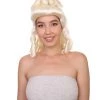 HPO Womens Colonial Ladies 18th Century Wig | Blonde Historical Wigs | Premium Breathable Capless Cap Women's