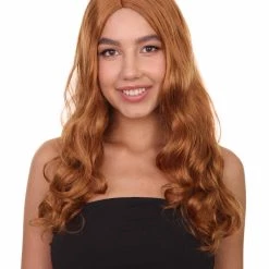 HPO Women's Super Hero Wig | Golden Cosplay Halloween Wig | Premium Breathable Capless Cap