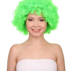 HPO Lime Afro Unisex Wig | Super Size Jumbo Fancy Party Event Ready Halloween Wig Women's
