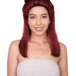 HPO Women's 40s Pin Up Girl Brown Womens Wig | Cosplay Halloween Wig | Premium Breathable Capless Cap