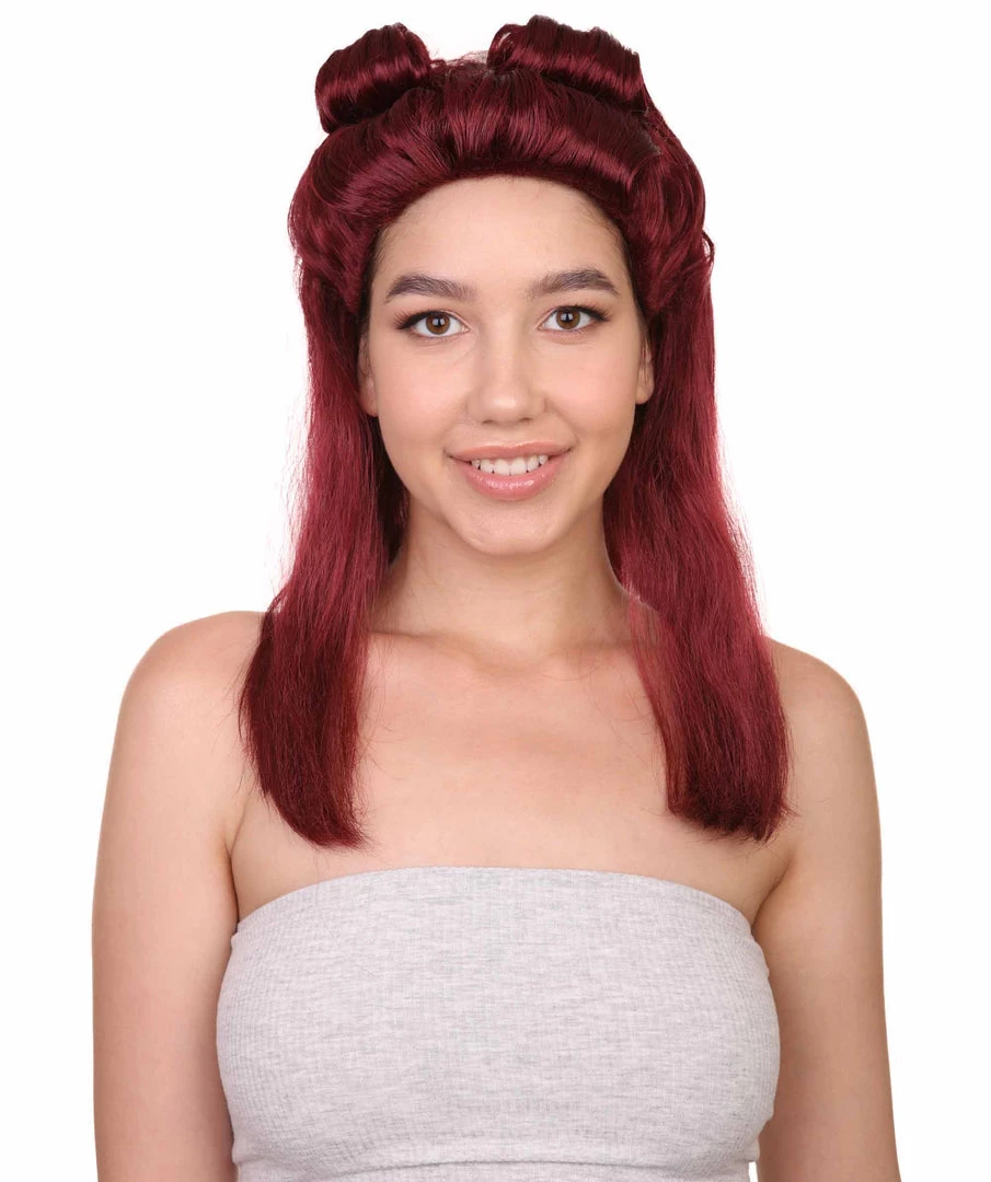 HPO Women's 40s Pin Up Girl Brown Womens Wig | Cosplay Halloween Wig | Premium Breathable Capless Cap 1 HPO Women's 40s Pin Up Girl Brown Womens Wig | Cosplay Halloween Wig | Premium Breathable Capless Cap