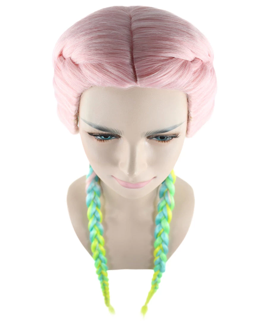 HPO Celebrity Inspired Womens Boxer Braid Wig | Cotton Candy Rainbow Celebrity Wig | Premium Breathable Capless Cap 7 HPO Celebrity Inspired Womens Boxer Braid Wig | Cotton Candy Rainbow Celebrity Wig | Premium Breathable Capless Cap