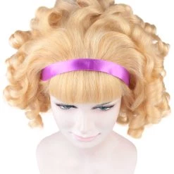 HPO Womens Curly Wig | Blonde Curly Long Curly Fancy Cosplay Halloween Wig | Premium Breathable Capless Cap