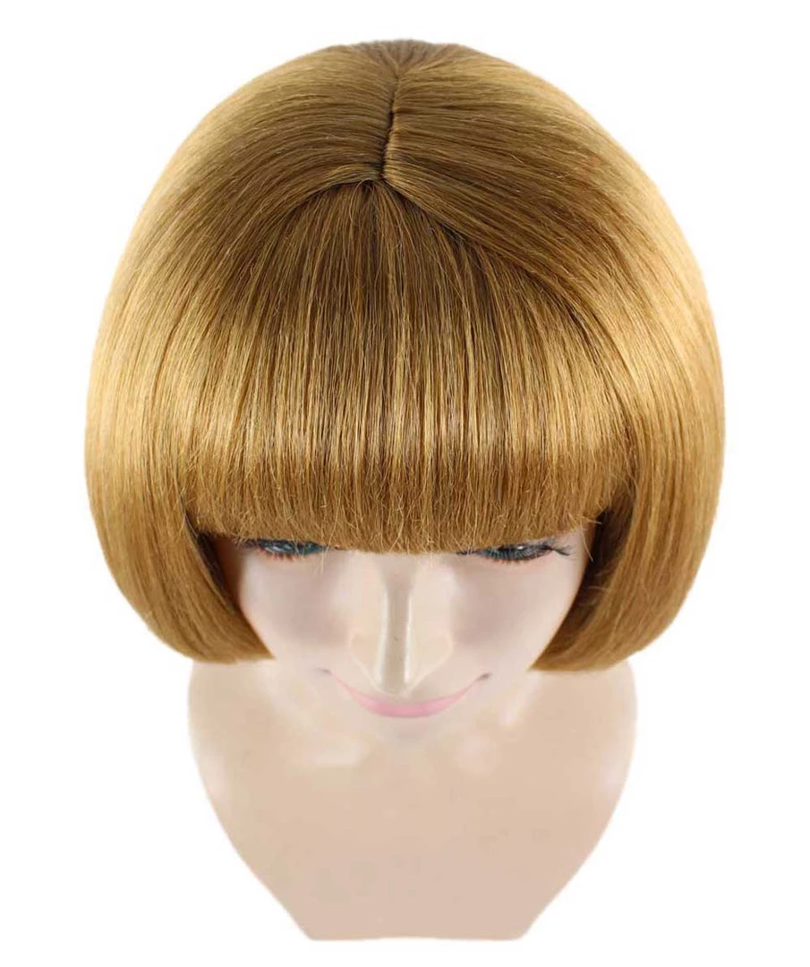 HPO Men's Celebrity Womens Casual Bob | Gold Bob Cosplay Halloween Wig | Premium Breathable Capless Cap 8 HPO Men's Celebrity Womens Casual Bob | Gold Bob Cosplay Halloween Wig | Premium Breathable Capless Cap