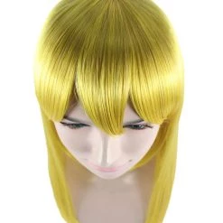 HPO Yellow Cosplay Long Straight Womens Wig | Sexy Cosplay Party Halloween Wig | Premium Breathable Capless Cap