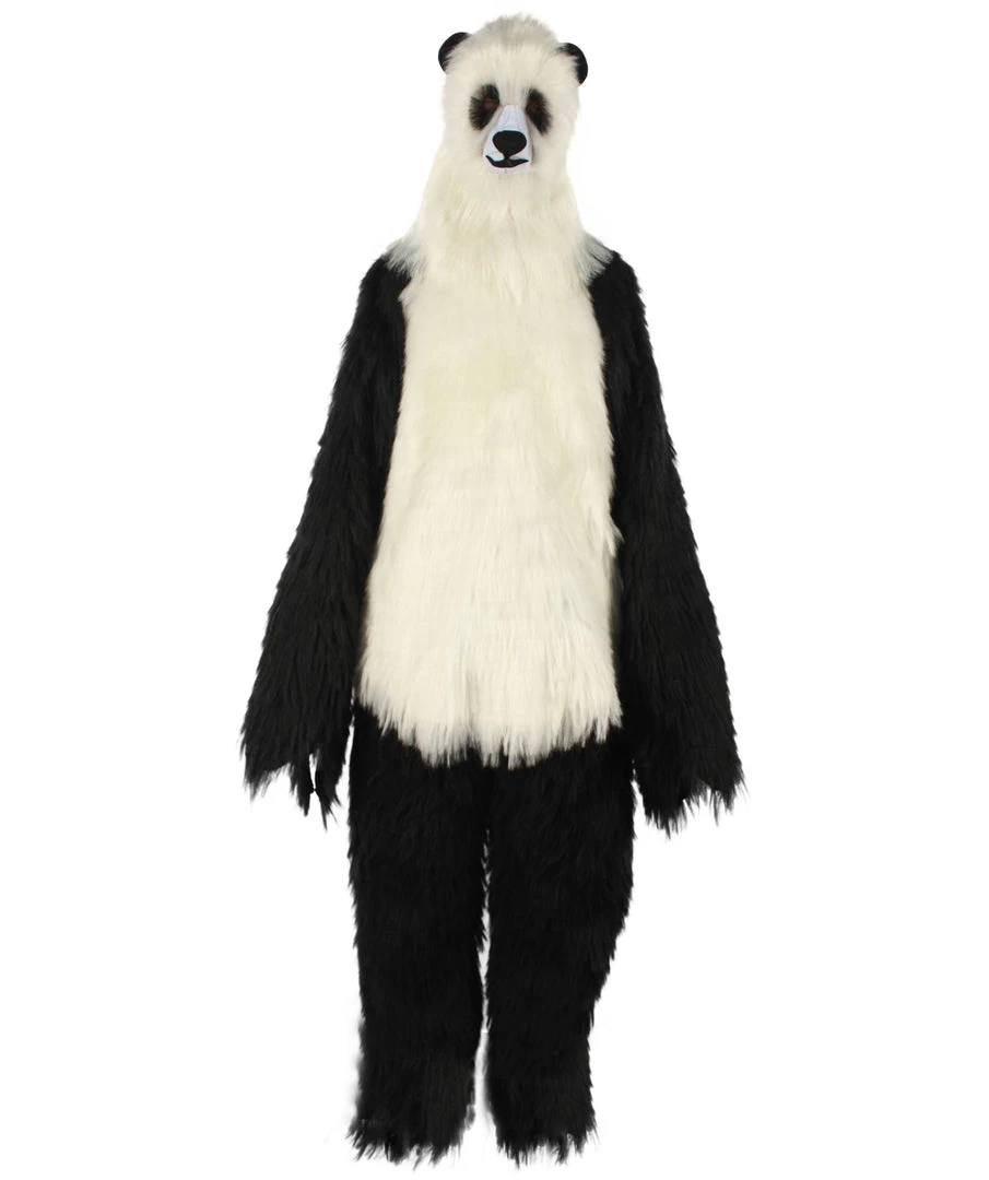 HPO White And Black Panda Costume With Wig & Mask - Long Breathable Synthetic Fibers Bundle 2 HPO White And Black Panda Costume With Wig & Mask - Long Breathable Synthetic Fibers Bundle