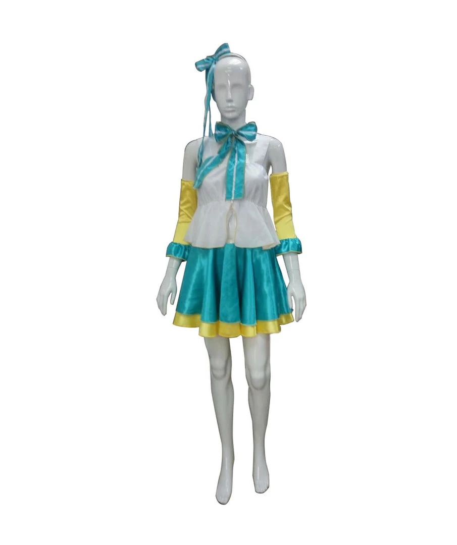HPO Adult Women's School Idol 3Pc Costume | White Blue Halloween Costume 2 HPO Adult Women's School Idol 3Pc Costume | White Blue Halloween Costume