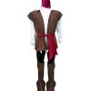 HPO Adult Men's Rogne Pirate Costume | Brown Cosplay Costume