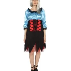 HPO Adult Women's Sexy Pirate Costume | Lt Blue Cosplay Costume