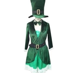 HPO Adult Women's Luscious Leprechaun Costume | Green Halloween Costume