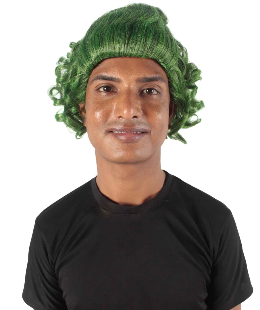 HPO Men's Green Mens Wig | Movie Cosplay Halloween Wig | Premium Breathable Capless Cap 1 HPO Men's Green Mens Wig | Movie Cosplay Halloween Wig | Premium Breathable Capless Cap