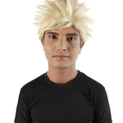 HPO Adult Men's Japanese Superhero Manga Blonde Spiky Wig