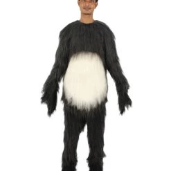 HPO White And Black Mouse Costume - Long Breathable Synthetic Fibers Men's