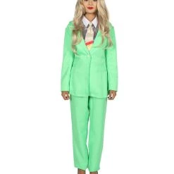 HPO Adult Women's EXCLUSIVE! Deluxe Singer Party Suit Costume | Lt. Green Cosplay Costume