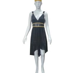 HPO Adult Women's Cleopatra Costume | Black 2Pc Halloween Costume