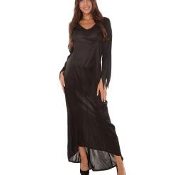 HPO Adult Women's Morticia TV/Movie Costume | Black Cosplay Costume