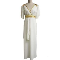 HPO Adult Women's Full Length Greek Goddess Costume | White Cosplay Costume