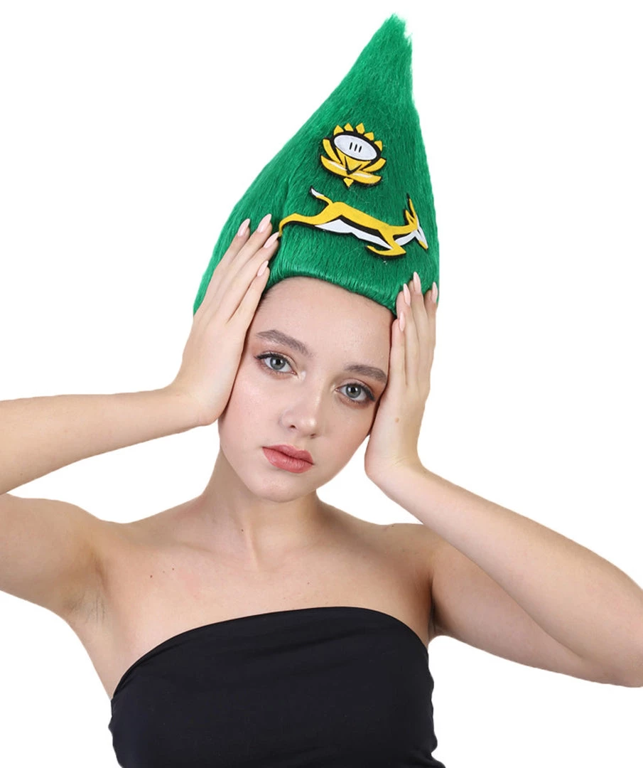 FLAGWIGS South Africa Flag Troll Wig | National Pride Green Sport Wig | Premium Breathable Capless Cap 5 FLAGWIGS South Africa Flag Troll Wig | National Pride Green Sport Wig | Premium Breathable Capless Cap