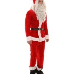HPO Adult Men's Classic Santa Claus Suit Costume | Red Christmas Costume 14 HPO Adult Men's Classic Santa Claus Suit Costume | Red Christmas Costume