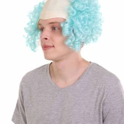 HPO Mens Scary Bald Clown Curly Wigs Collection | Cosplay Halloween Wigs Men's