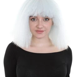 HPO Women's Australian Singer Womens Wig | Gray Large Celebrity Cosplay Wigs | Premium Breathable Capless Cap