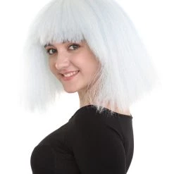 HPO Women's Australian Singer Womens Wig | Gray Large Celebrity Cosplay Wigs | Premium Breathable Capless Cap