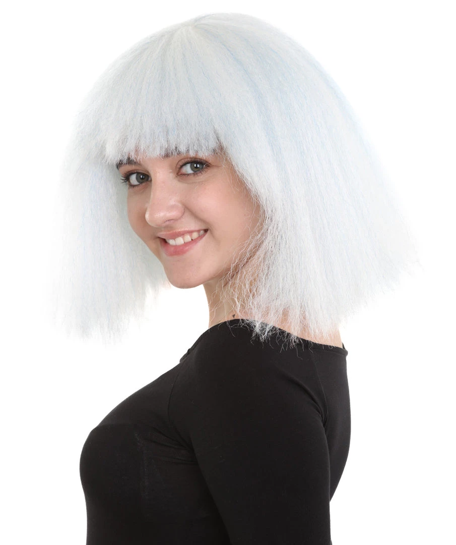 HPO Women's Australian Singer Womens Wig | Gray Large Celebrity Cosplay Wigs | Premium Breathable Capless Cap 2 HPO Women's Australian Singer Womens Wig | Gray Large Celebrity Cosplay Wigs | Premium Breathable Capless Cap