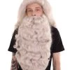 HPO Professional Mens Santa Wig And Full Beard Set | Grey Holiday Wigs | Premium Breathable Capless Cap Men's