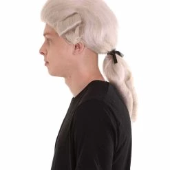 HPO Men's Colonial Short Men White Wig | Premium Breathable Capless Cap