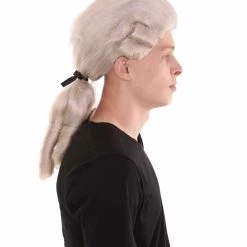 HPO Men's Colonial Short Men White Wig | Premium Breathable Capless Cap