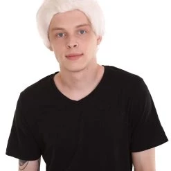 HPO Men's Colonial Short Men White Wig | Premium Breathable Capless Cap
