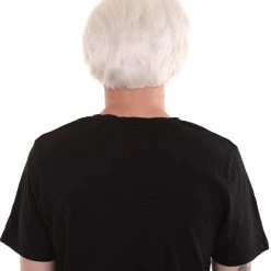 HPO Men's Colonial Short Men White Wig | Premium Breathable Capless Cap