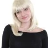 HPO Charm Sunny Blonde Womens Wig | Medium Glamour Cosplay Halloween Wig | Premium Breathable Capless Cap