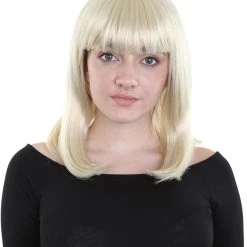 HPO Charm Sunny Blonde Womens Wig | Medium Glamour Cosplay Halloween Wig | Premium Breathable Capless Cap