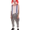 HPO Adult Men's Nightmare Clown Scary Costume | Multi Halloween Costume