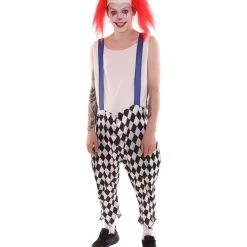 HPO Adult Men's Nightmare Clown Scary Costume | Multi Halloween Costume