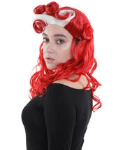 HPO Retro Pin Up Womens Wig | Party Ready Fancy Cosplay Halloween Wig | Premium Breathable Capless Cap