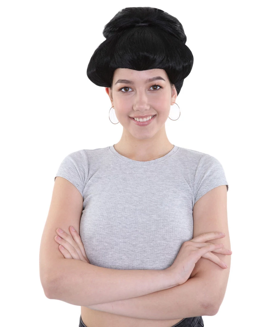 HPO Japanese Geisha Wig | Women's Black Wig | Premium Breathable Capless Cap 1 HPO Japanese Geisha Wig | Women's Black Wig | Premium Breathable Capless Cap