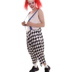 HPO Adult Men's Nightmare Clown Scary Costume | Multi Halloween Costume